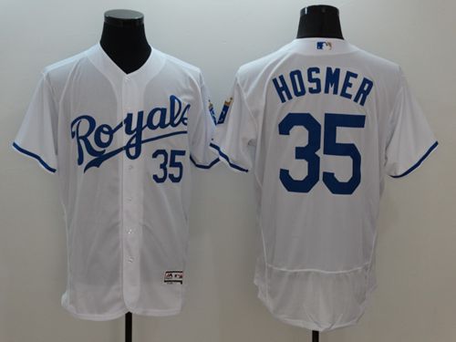 Royals #35 Eric Hosmer White Flexbase Authentic Collection Stitched MLB Jersey